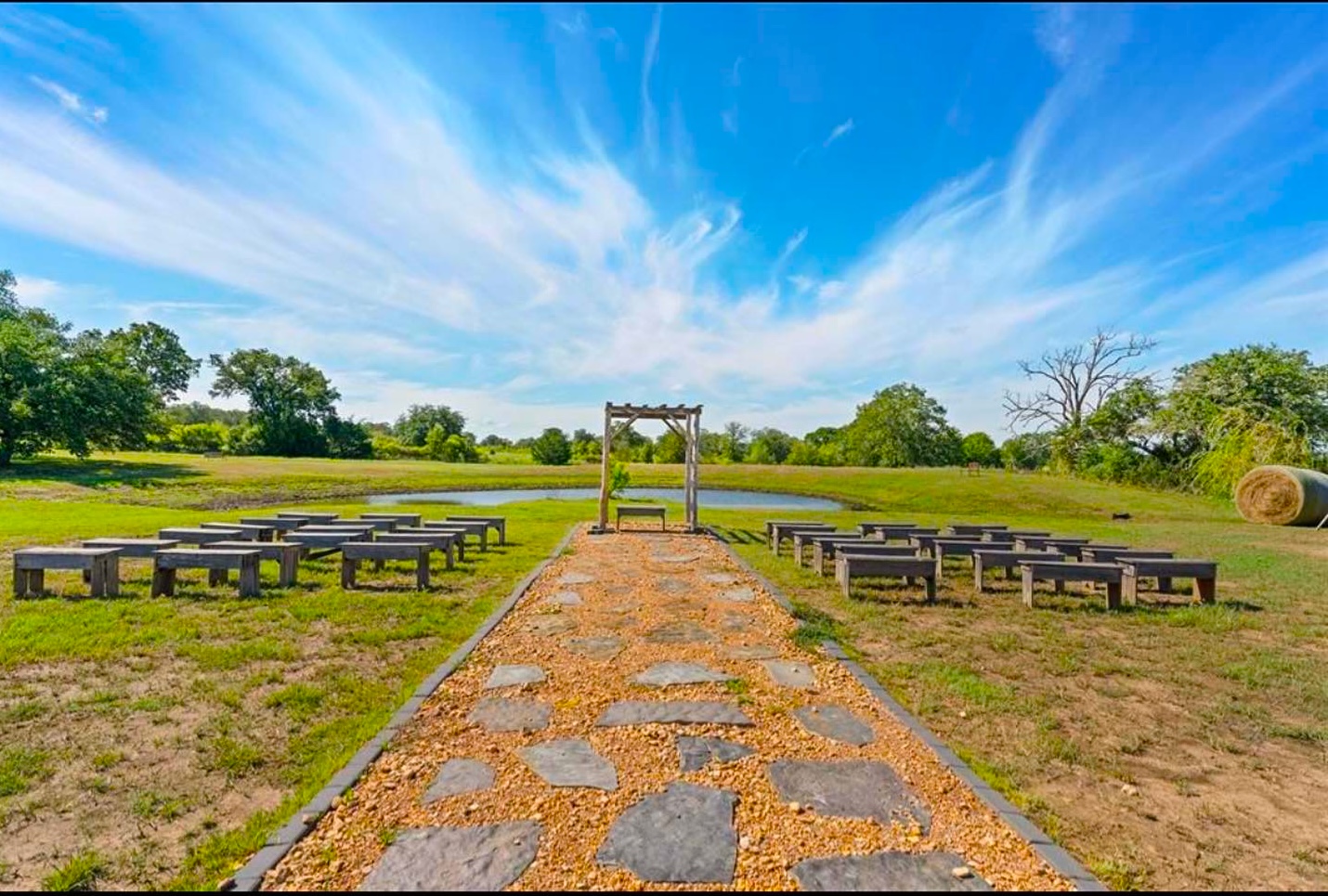 Wedding ceremony arch at Acre 31